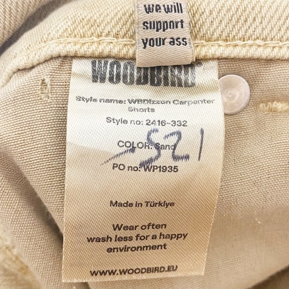 Woodbird WBDizzon Carpenter Shorts in Sand - Picture 5 of 6